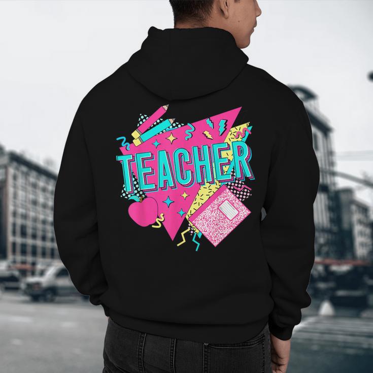 Teacher 90s Retro Colorful Teacher Of The 90s Back To School Men's Hoodie Back Print, novelty gifts, funny gifts Teacher 90s Retro Colorful Teacher Of The 90s Back To School Men's Hoodie Back Print, novelty gifts, funny gifts