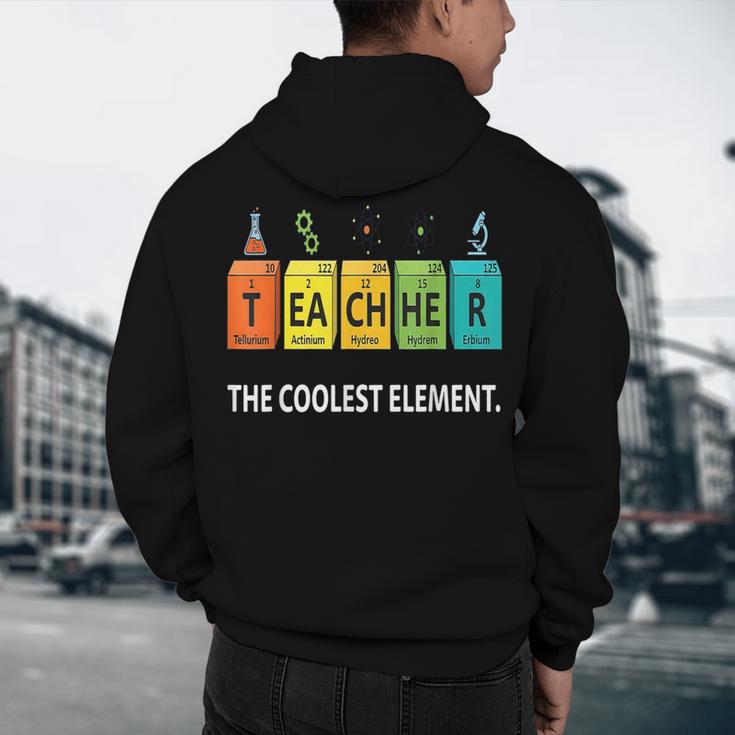 Teacher The Coolest Element Chemistry Periodic Table Science Men's Hoodie Back Print, novelty gifts, funny gifts