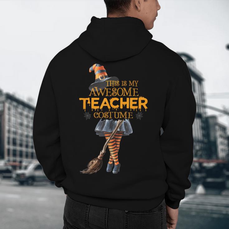 This Is My Teacher Costume Halloween Family Matching Group For Men Women Men's Hoodie Back Print, novelty gifts, funny gifts