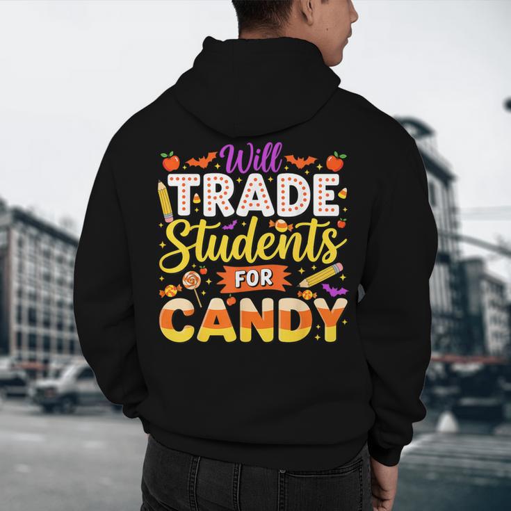 Teacher Cute Will Trade Students For Candy Halloween Costume Men's Hoodie Back Print, novelty gifts, funny gifts Teacher Cute Will Trade Students For Candy Halloween Costume Men's Hoodie Back Print, novelty gifts, funny gifts