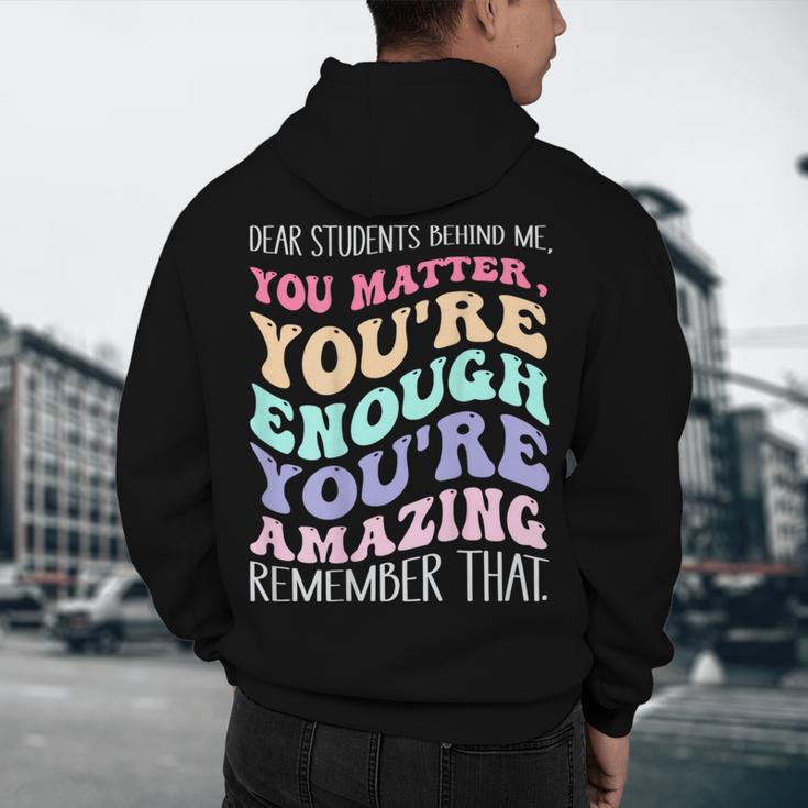 Teacher Dear Students Behind Me 1st Day Of School On Back Men's Hoodie Back Print, novelty gifts, funny gifts Teacher Dear Students Behind Me 1st Day Of School On Back Men's Hoodie Back Print, novelty gifts, funny gifts