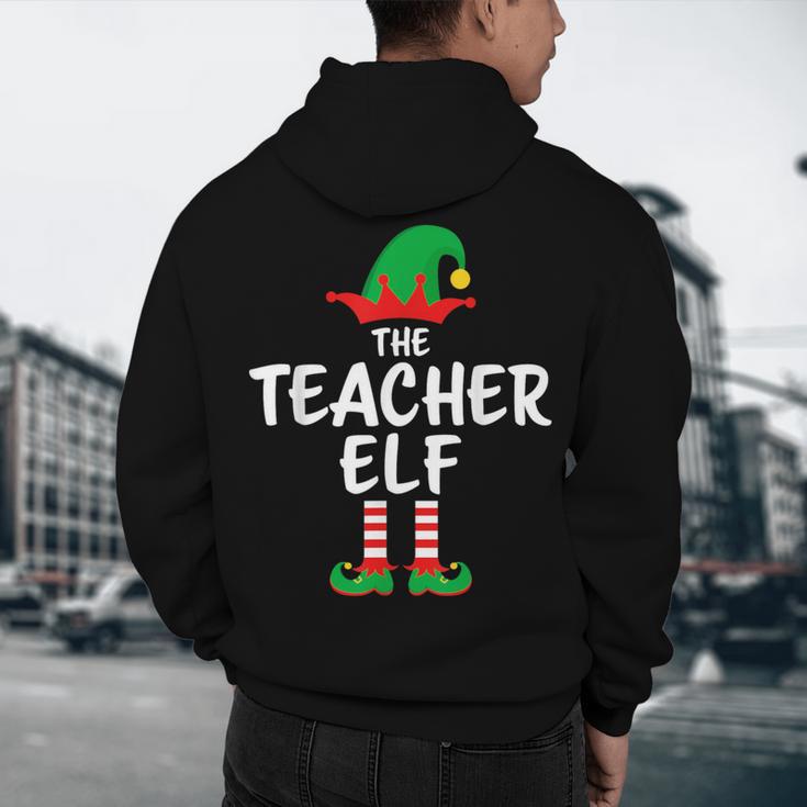 The Teacher Elf Matching Family Christmas Men's Hoodie Back Print, novelty gifts, funny gifts
