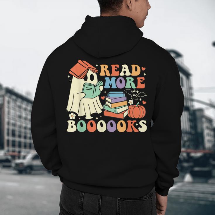 Teacher Halloween Cute Booooks Ghost Read More Books Men's Hoodie Back Print, novelty gifts, funny gifts