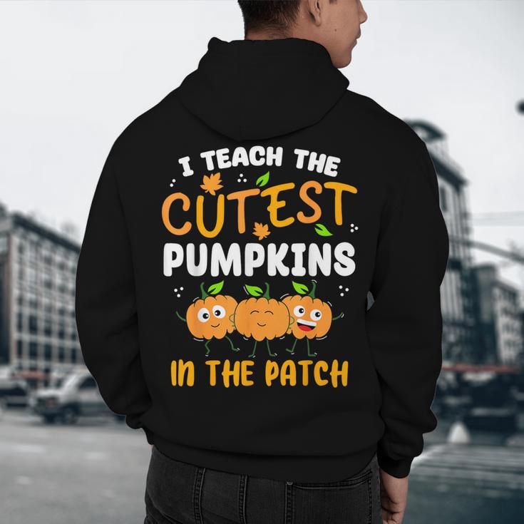 Teacher Halloween Pre-K Teacher Kindergarten Cutest Pumpkins Men Women Kids Men's Hoodie Back Print, novelty gifts, funny gifts