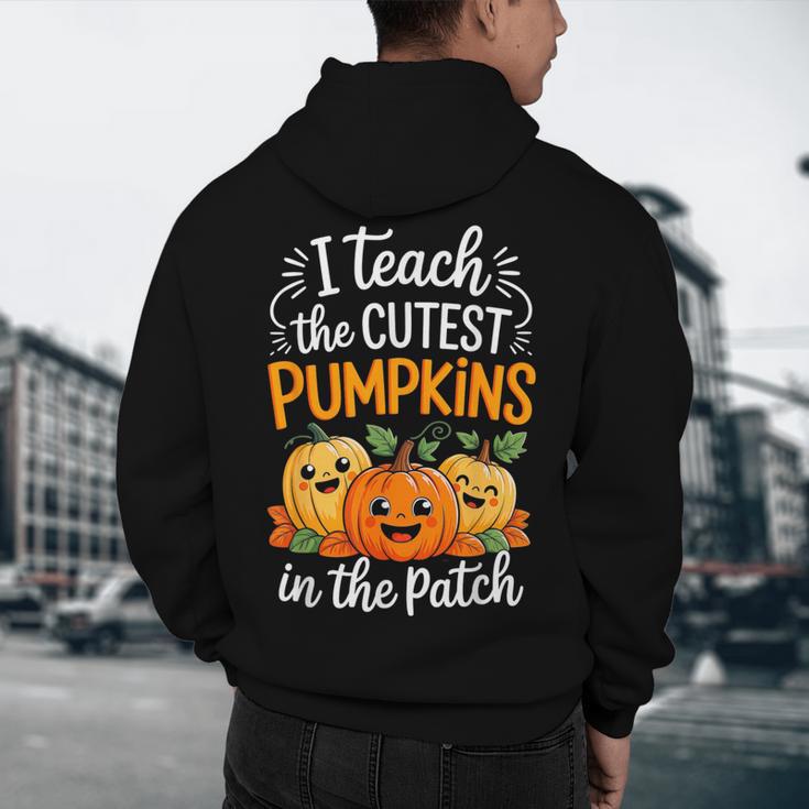 Teacher Halloween Pre-K Teacher Kindergarten Cutest Pumpkins Men's Hoodie Back Print, novelty gifts, funny gifts