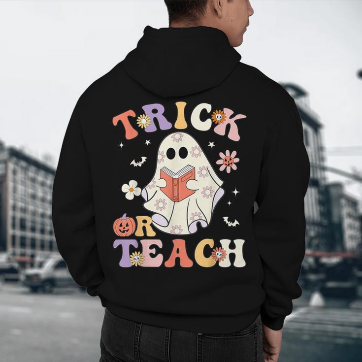 Teacher Halloween Trick Or Teach Floral Ghost Men's Hoodie Back Print, novelty gifts, funny gifts Teacher Halloween Trick Or Teach Floral Ghost Men's Hoodie Back Print, novelty gifts, funny gifts