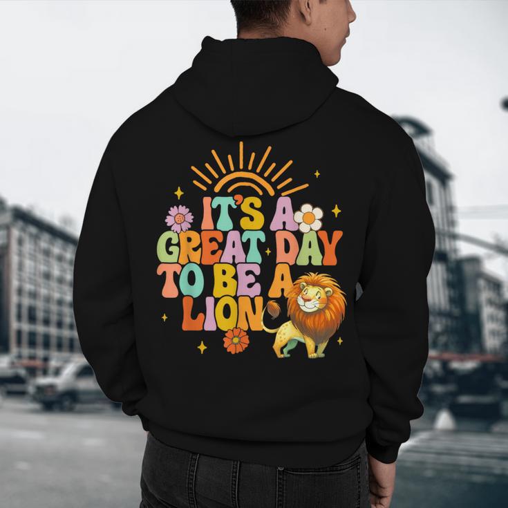 Teacher Life Back To School It's A Great A Day To Be A Lion Men's Hoodie Back Print, novelty gifts, funny gifts Teacher Life Back To School It's A Great A Day To Be A Lion Men's Hoodie Back Print, novelty gifts, funny gifts