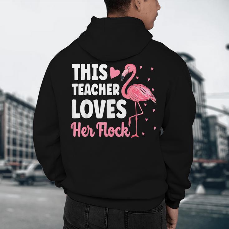 This Teacher Loves Her Flock Teaching Flamingo Girl Men's Hoodie Back Print, novelty gifts, funny gifts This Teacher Loves Her Flock Teaching Flamingo Girl Men's Hoodie Back Print, novelty gifts, funny gifts