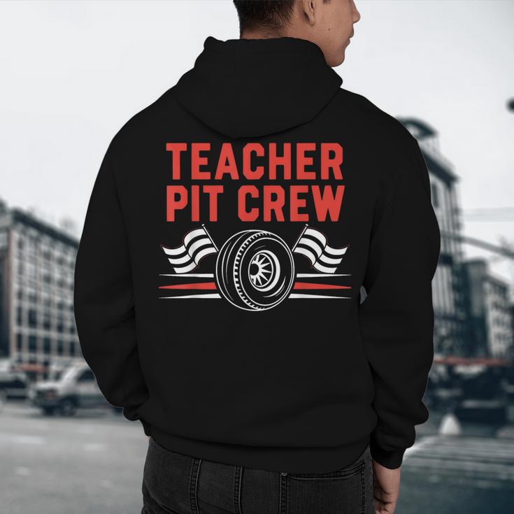 Teacher Pit Crew Race Car Driver Costume Men Women Kids Men's Hoodie Back Print, novelty gifts, funny gifts