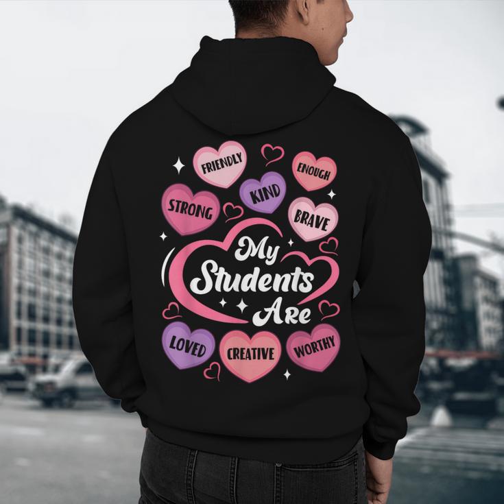 Teacher Positive Affirmations Candy Heart Valentine's Day Men's Hoodie Back Print, novelty gifts, funny gifts Teacher Positive Affirmations Candy Heart Valentine's Day Men's Hoodie Back Print, novelty gifts, funny gifts
