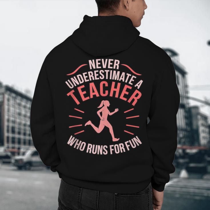 Teacher Who Runs Half Marathon Runner Running Lover Graphic Men's Hoodie Back Print, novelty gifts, funny gifts Teacher Who Runs Half Marathon Runner Running Lover Graphic Men's Hoodie Back Print, novelty gifts, funny gifts