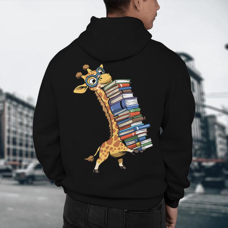 Teacher Shirt Giraffe Holding Books Bookworm Librarian Men's Hoodie Back Print, novelty gifts, funny gifts Teacher Shirt Giraffe Holding Books Bookworm Librarian Men's Hoodie Back Print, novelty gifts, funny gifts