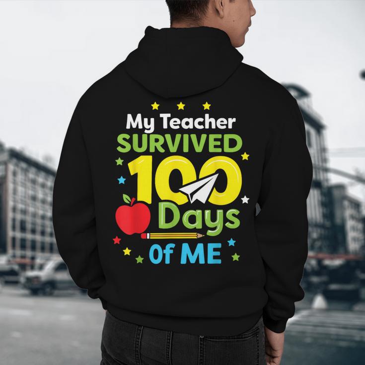 My Teacher Survived 100 Days Of Me Men's Hoodie Back Print, novelty gifts, funny gifts My Teacher Survived 100 Days Of Me Men's Hoodie Back Print, novelty gifts, funny gifts