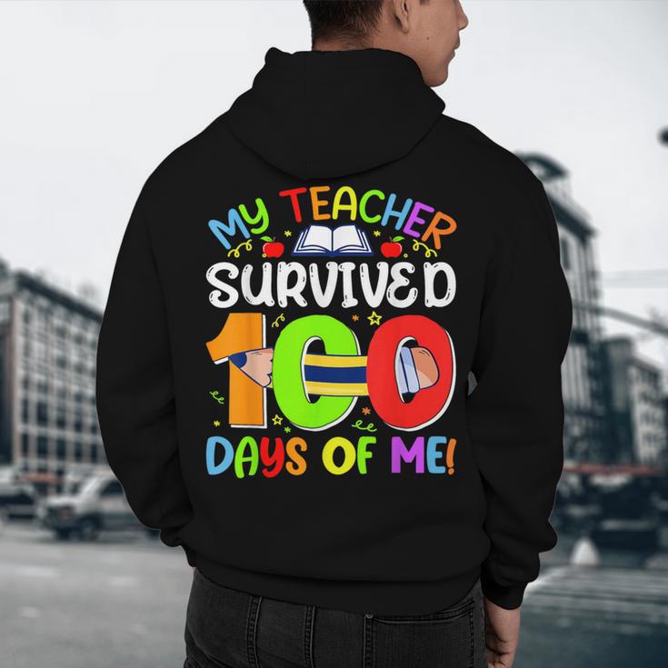 My Teacher Survived 100 Days Of Me 100 Days Of School Men's Hoodie Back Print, novelty gifts, funny gifts My Teacher Survived 100 Days Of Me 100 Days Of School Men's Hoodie Back Print, novelty gifts, funny gifts