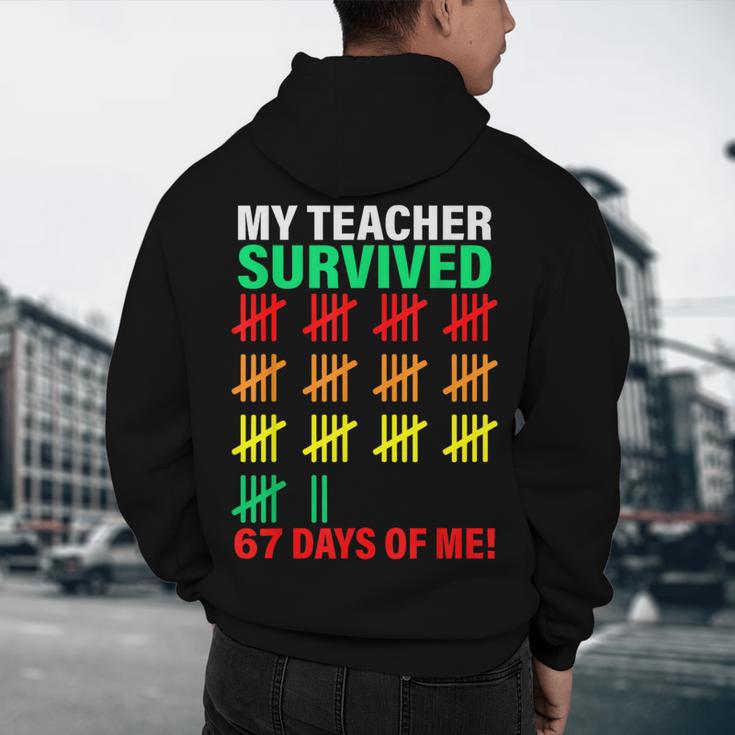 My Teacher Survived 67 Days Of Me School Kids Costume Men's Hoodie Back Print, novelty gifts, funny gifts My Teacher Survived 67 Days Of Me School Kids Costume Men's Hoodie Back Print, novelty gifts, funny gifts