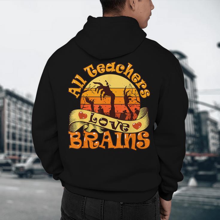 Teacher All Teachers Love Brains Halloween Party Men's Hoodie Back Print, novelty gifts, funny gifts Teacher All Teachers Love Brains Halloween Party Men's Hoodie Back Print, novelty gifts, funny gifts