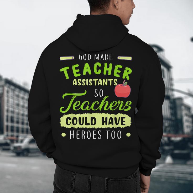 Teacher Teaching Assistant Aide Hero Men's Hoodie Back Print, novelty gifts, funny gifts