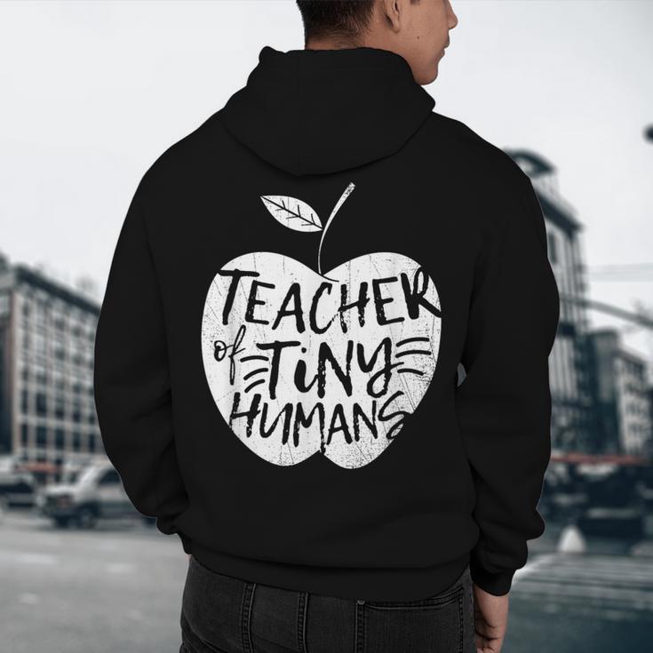 Teacher Of Tiny Humans Preschool Kindergarten Teacher Men's Hoodie Back Print, novelty gifts, funny gifts