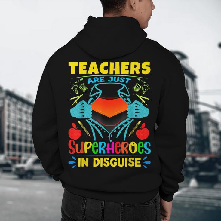 Teachers Are Superheroes – Fun Appreciation Men's Hoodie Back Print, novelty gifts, funny gifts Teachers Are Superheroes – Fun Appreciation Men's Hoodie Back Print, novelty gifts, funny gifts