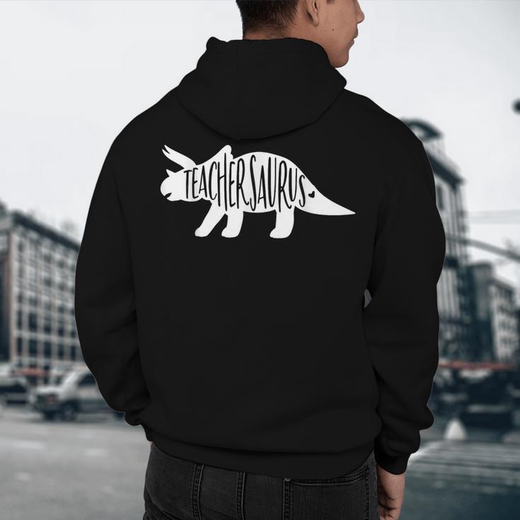 Teachersaurus Like A Normal Teacher Awesome Dinosaur Teacher Men Women Girls Kids Men's Hoodie Back Print, novelty gifts, funny gifts