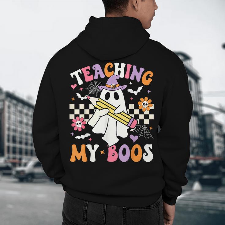 Teaching My Boos Ghost Teacher Cute Groovy Halloween Teacher Men's Hoodie Back Print, novelty gifts, funny gifts Teaching My Boos Ghost Teacher Cute Groovy Halloween Teacher Men's Hoodie Back Print, novelty gifts, funny gifts