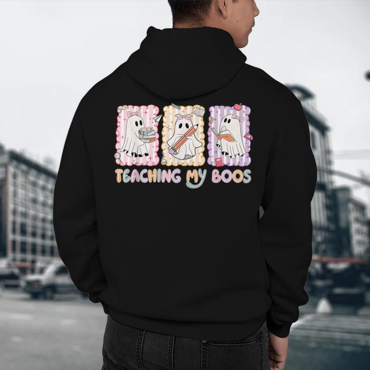 Teaching Is My Boos Teacher Ghost Halloween Women Girls Men's Hoodie Back Print, novelty gifts, funny gifts Teaching Is My Boos Teacher Ghost Halloween Women Girls Men's Hoodie Back Print, novelty gifts, funny gifts