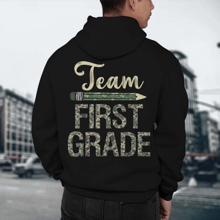 Team First Grade Camo 1st Grade Teacher Camouflage Men's Hoodie Back Print, novelty gifts, funny gifts Team First Grade Camo 1st Grade Teacher Camouflage Men's Hoodie Back Print, novelty gifts, funny gifts
