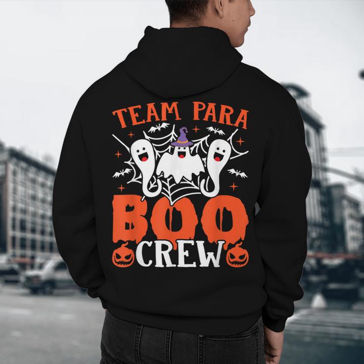Team Para Boo Crew Halloween Ghost Paraprofessional Teacher Men's Hoodie Back Print, novelty gifts, funny gifts