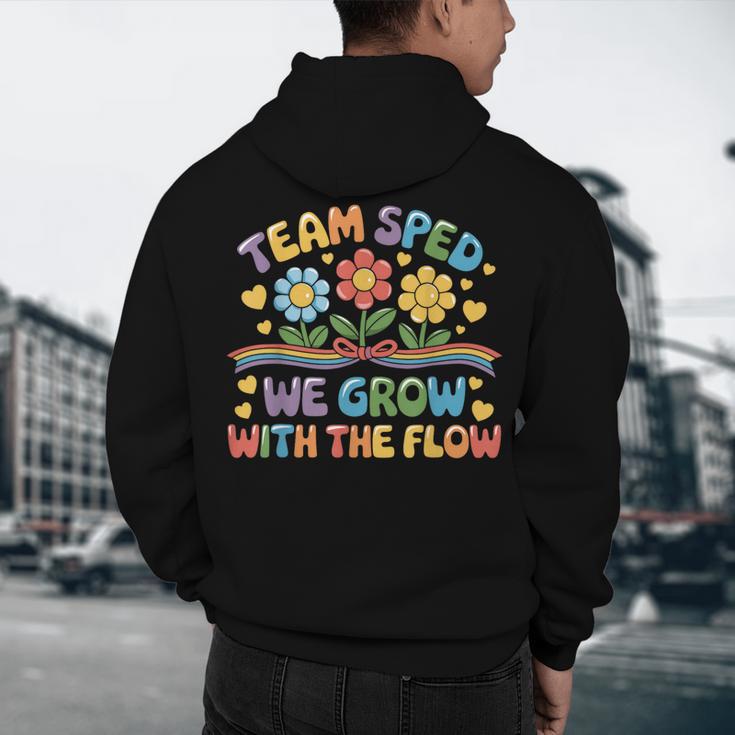 Team SPED We Grow With The Flow Special Ed Teacher Men's Hoodie Back Print, novelty gifts, funny gifts Team SPED We Grow With The Flow Special Ed Teacher Men's Hoodie Back Print, novelty gifts, funny gifts