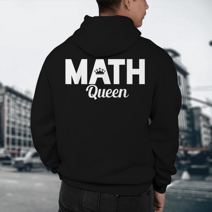 TeeArt Math Mathematics Queen Math Teacher Men's Hoodie Back Print, novelty gifts, funny gifts