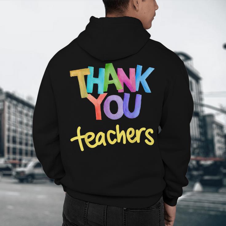 Thank You Teacher Appreciation Graduation Men Women Girls Kids Men's Hoodie Back Print, novelty gifts, funny gifts