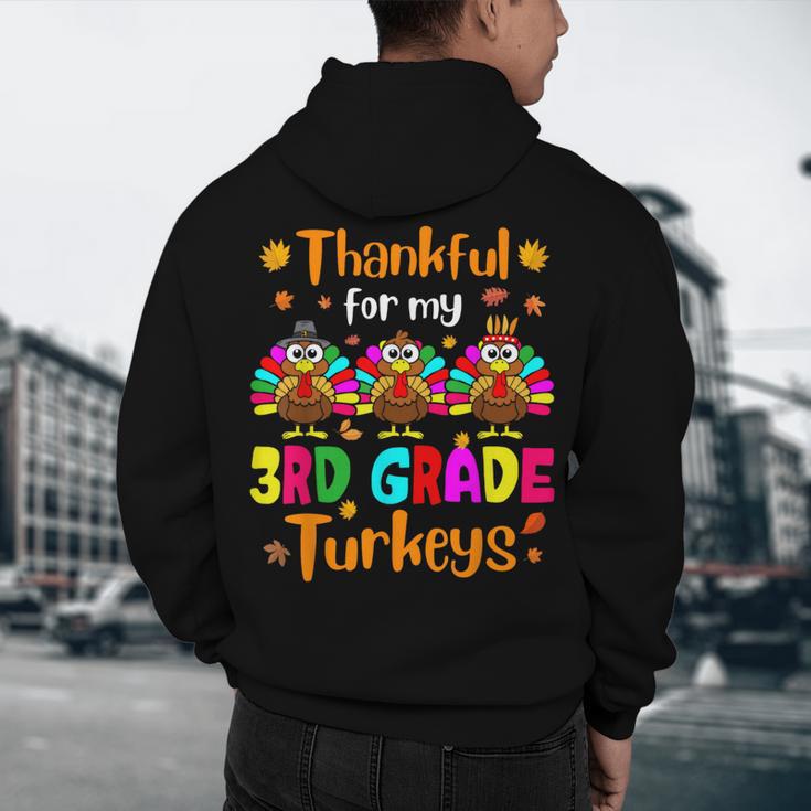Thankful For My 3rd Grade Turkeys Thanksgiving Teacher Kids Men's Hoodie Back Print, novelty gifts, funny gifts Thankful For My 3rd Grade Turkeys Thanksgiving Teacher Kids Men's Hoodie Back Print, novelty gifts, funny gifts