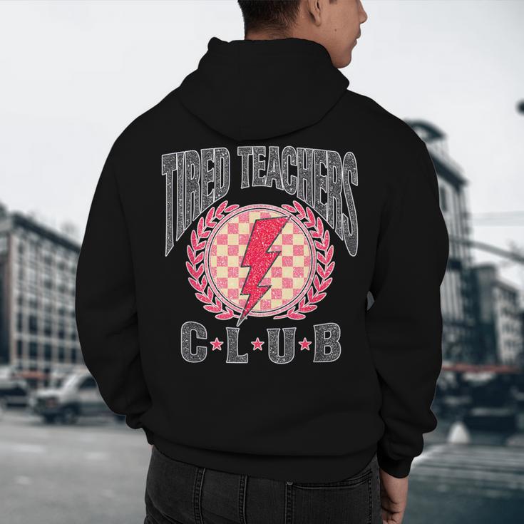 Tired Teachers Club Study Lover School Apparel Men's Hoodie Back Print, novelty gifts, funny gifts Tired Teachers Club Study Lover School Apparel Men's Hoodie Back Print, novelty gifts, funny gifts