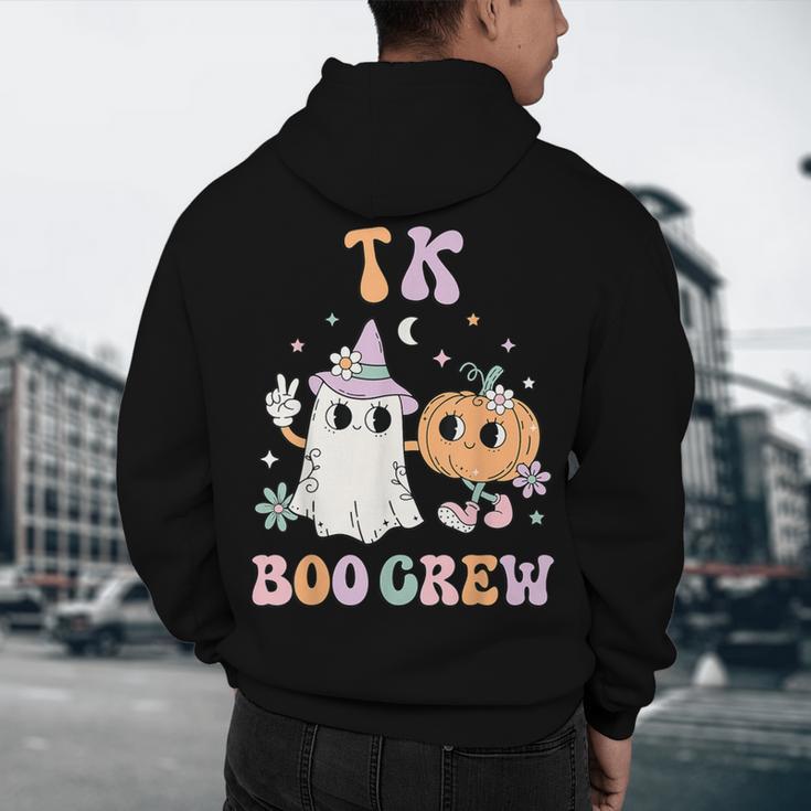 TK Boo Crew Retro Groovy Halloween Floral Ghost TK Teacher Men Women Kids Men's Hoodie Back Print, novelty gifts, funny gifts
