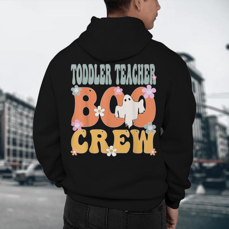 Toddler Teacher Boo Crew Ghost Groovy Halloween For Women Men's Hoodie Back Print, novelty gifts, funny gifts
