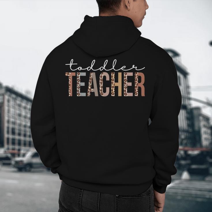 Toddler Teacher Leopard Appreciation For Women For Work Men's Hoodie Back Print, novelty gifts, funny gifts Toddler Teacher Leopard Appreciation For Women For Work Men's Hoodie Back Print, novelty gifts, funny gifts