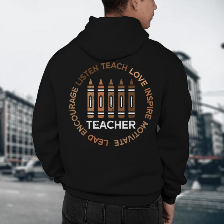 History Teacher Teach Love African American Men Women Men's Hoodie Back Print, novelty gifts, funny gifts