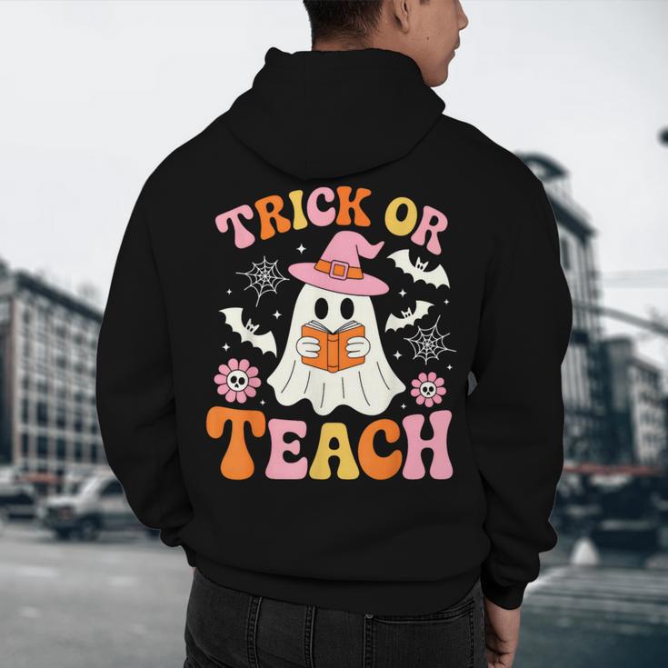 Trick Or Teach Cute Floral Ghost Teacher Halloween Costume Men's Hoodie Back Print, novelty gifts, funny gifts Trick Or Teach Cute Floral Ghost Teacher Halloween Costume Men's Hoodie Back Print, novelty gifts, funny gifts