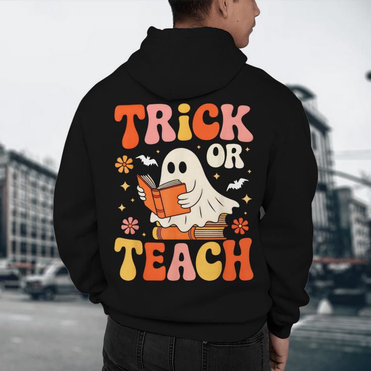 Trick Or Teach Halloween Shirt For Teacher Kids Floral Ghost Men's Hoodie Back Print, novelty gifts, funny gifts Trick Or Teach Halloween Shirt For Teacher Kids Floral Ghost Men's Hoodie Back Print, novelty gifts, funny gifts