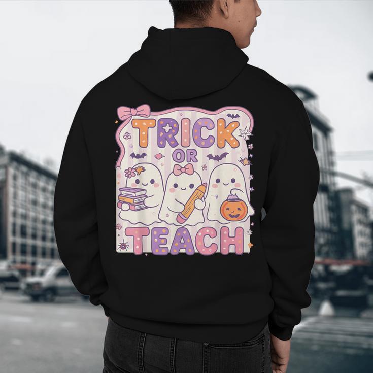 Trick Or Teach Retro Halloween Teacher Look Men's Hoodie Back Print, novelty gifts, funny gifts Trick Or Teach Retro Halloween Teacher Look Men's Hoodie Back Print, novelty gifts, funny gifts