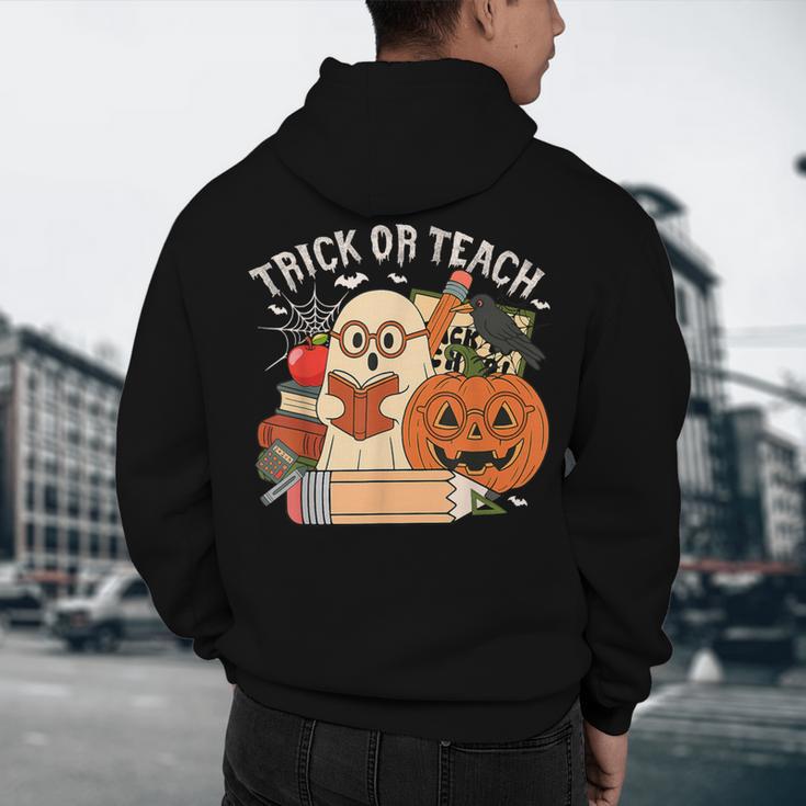 Trick Or Teach Retro Halloween Teacher Women Men Costume Men's Hoodie Back Print, novelty gifts, funny gifts Trick Or Teach Retro Halloween Teacher Women Men Costume Men's Hoodie Back Print, novelty gifts, funny gifts