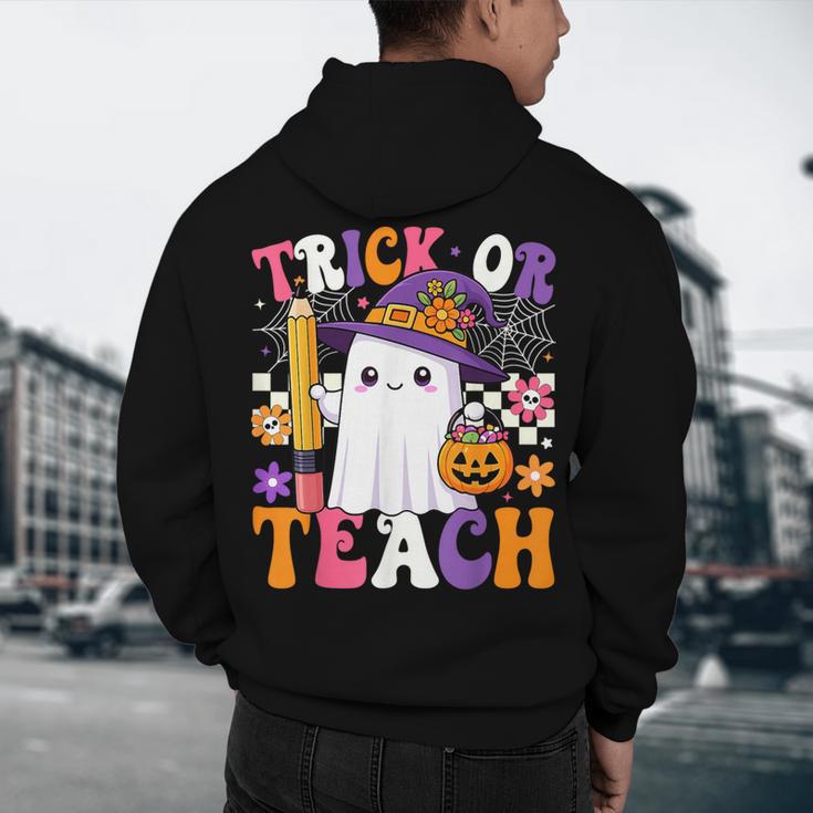 Trick Or Teach Teacher Pencil Ghost Halloween Teacher Men's Hoodie Back Print, novelty gifts, funny gifts Trick Or Teach Teacher Pencil Ghost Halloween Teacher Men's Hoodie Back Print, novelty gifts, funny gifts