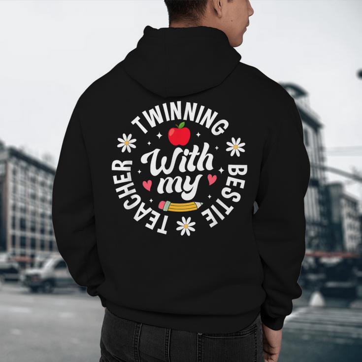 Twin Day Teacher Twinning With My Bestie Matching For Men Women Men's Hoodie Back Print, novelty gifts, funny gifts Twin Day Teacher Twinning With My Bestie Matching For Men Women Men's Hoodie Back Print, novelty gifts, funny gifts