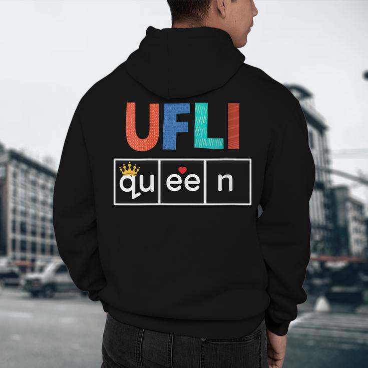 UFLI Queen Science Of Reading Literacy Teacher Appreciation Men's Hoodie Back Print, novelty gifts, funny gifts UFLI Queen Science Of Reading Literacy Teacher Appreciation Men's Hoodie Back Print, novelty gifts, funny gifts