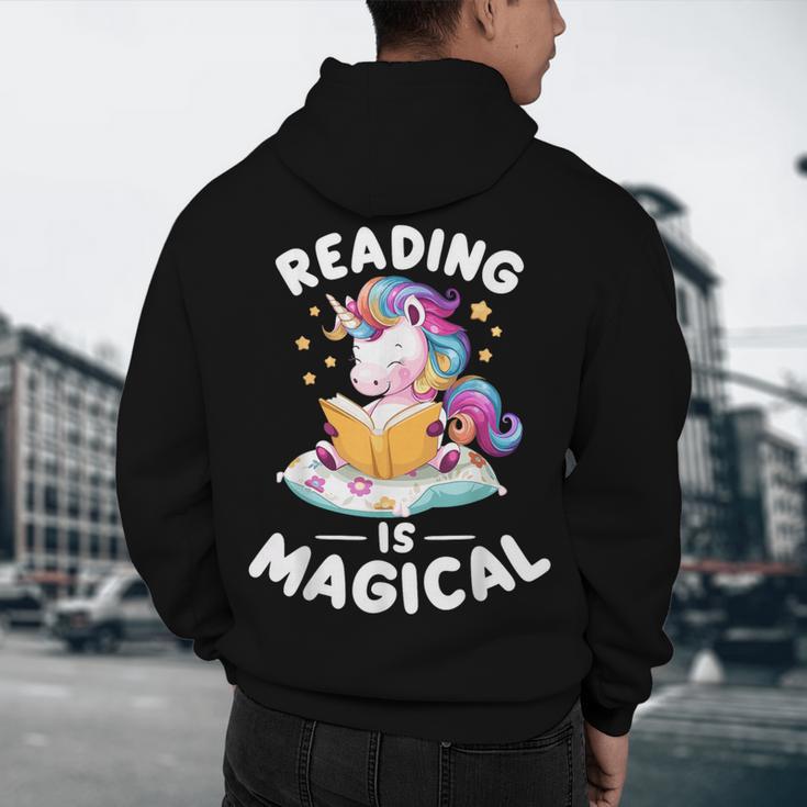 Unicorn Teacher Reading Is Magical Book Men's Hoodie Back Print, novelty gifts, funny gifts Unicorn Teacher Reading Is Magical Book Men's Hoodie Back Print, novelty gifts, funny gifts
