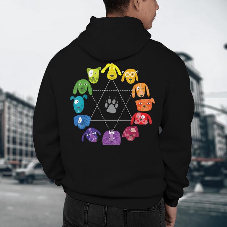 Unique For Artists By ADS Color Wheel Educational Art Teacher Dog Themed Artist Small Men's Hoodie Back Print, novelty gifts, funny gifts Unique For Artists By ADS Color Wheel Educational Art Teacher Dog Themed Artist Small Men's Hoodie Back Print, novelty gifts, funny gifts