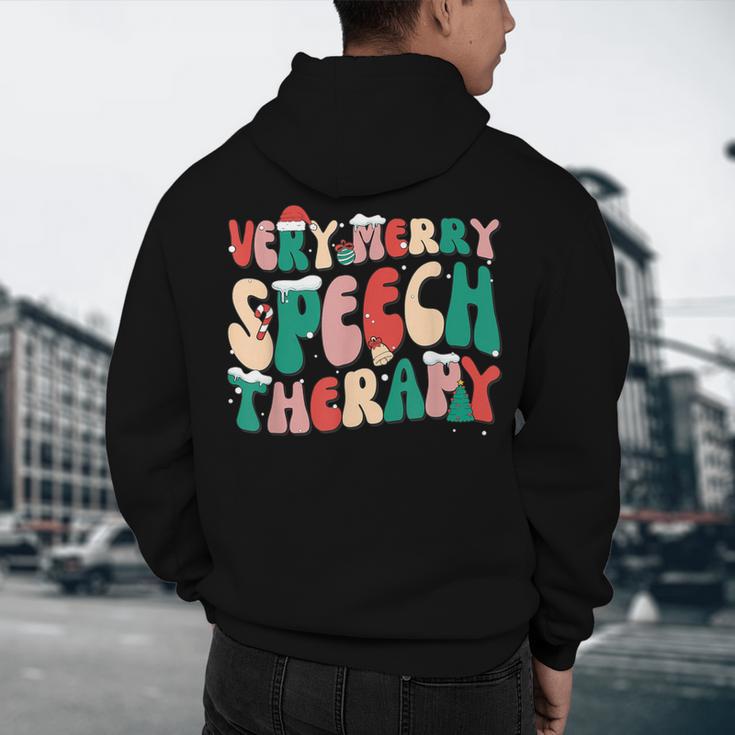 Verry Merry Speech Language Pathologist Teacher Christmas Men's Hoodie Back Print, novelty gifts, funny gifts Verry Merry Speech Language Pathologist Teacher Christmas Men's Hoodie Back Print, novelty gifts, funny gifts