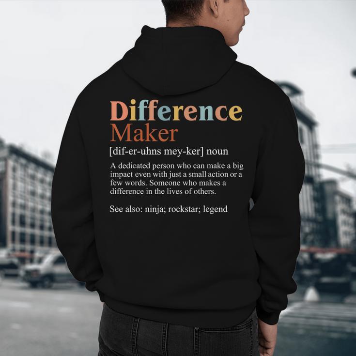 Vintage Difference Maker Definition Teachers Mom Boss Women Men's Hoodie Back Print, novelty gifts, funny gifts Vintage Difference Maker Definition Teachers Mom Boss Women Men's Hoodie Back Print, novelty gifts, funny gifts