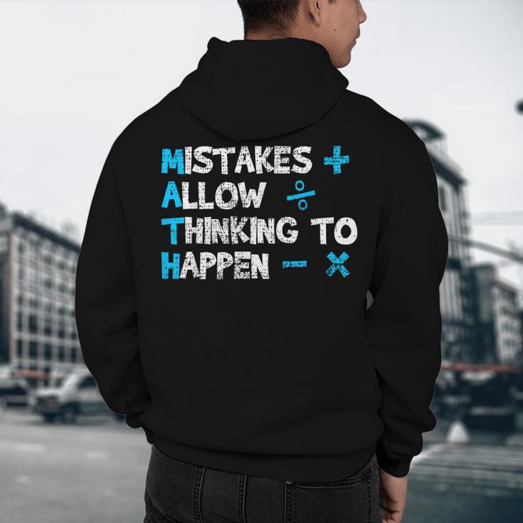 Vintage Math Teacher Saying Men's Hoodie Back Print, novelty gifts, funny gifts