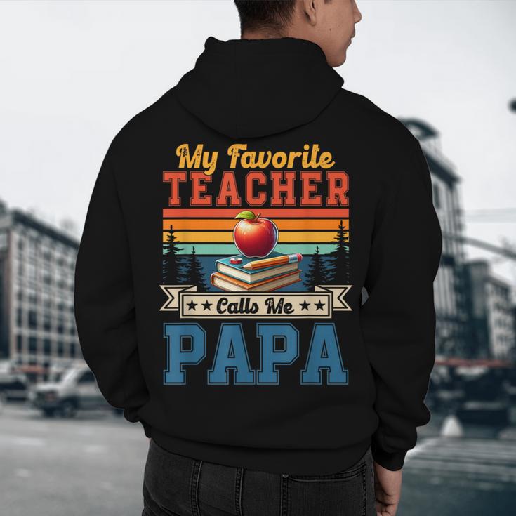 Vintage Retro My Favorite Teacher Calls Me Papa Father's Day Men's Hoodie Back Print, novelty gifts, funny gifts Vintage Retro My Favorite Teacher Calls Me Papa Father's Day Men's Hoodie Back Print, novelty gifts, funny gifts